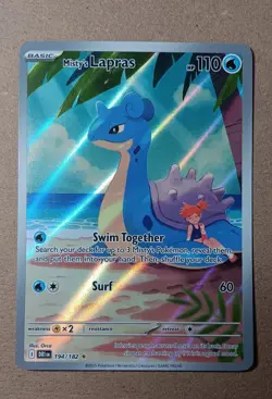 Pokemon TCG Misty's Lapras Holo Card 194/182 Sv10: Destined Rivals. - Image 1