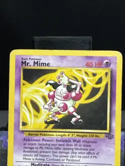Pokemon Card Mr. Mime 22/64 WOTC Jungle Rare Non Holo Played - Image 2