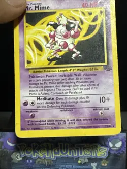 Pokemon Card Mr. Mime 22/64 WOTC Jungle Rare Non Holo Played - Image 3