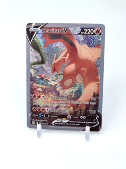 Custom SPARKLING HOLO Charizard Card Charizard V Card READ DESCRIPTION BELOW - Image 1