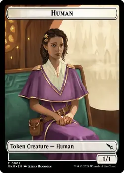 🧙Human/Thopter Token Foil MKM Murder at Karlov Manor MTG - Image 1