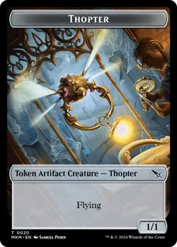 🧙Human/Thopter Token Foil MKM Murder at Karlov Manor MTG - Image 2