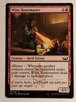 Witty Roastmaster #131/281 MTG Streets of New Capenna SNC Common Near Mint - Image 1