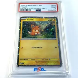 2023 POKEMON PAL EN-PALDEA EVOLVED PALDEA ADVENTURE CHEST #074 PAWMI PSA 9 - Image 1