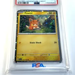 2023 POKEMON PAL EN-PALDEA EVOLVED PALDEA ADVENTURE CHEST #074 PAWMI PSA 9 - Image 2