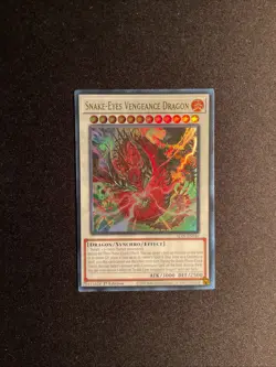 Yugioh Snake-Eyes Vengeance Dragon ALIN-EN040 Ultra Rare Near Mint - Image 1