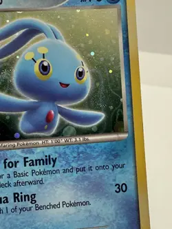 Pokemon Manaphy Lv. 20 4/12 Trainer Kit Holo Rare Card NM/Mint Double Swirl - Image 4