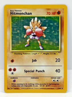 Hitmonchan 7/102 / 1999 Base Set Holo Rare Pokemon Card NM/Mint - Image 1