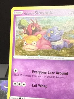Pokemon Card Galarian Slowpoke SWSH126 Black Star Promo Holo HD SWIRL Near Mint - Image 2