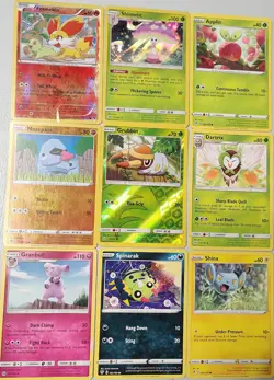38 Pokemon Card Lot 2013 2016 2017 2020 Shiinotic Fennekin Spinarak Meowth Shinx - Image 1