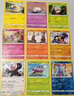 38 Pokemon Card Lot 2013 2016 2017 2020 Shiinotic Fennekin Spinarak Meowth Shinx - Image 2