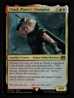 1x Cloud Planet's Champion-Magic the Gathering-MTG-Final Fantasy-FOIL-Near Mint - Image 1