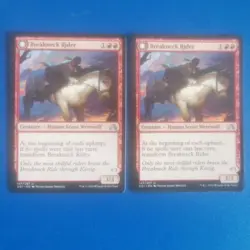 2 x Breakneck Rider/Neck Breaker - Uncommon - M/NM - Shadows Over innistrad MTG - Image 1