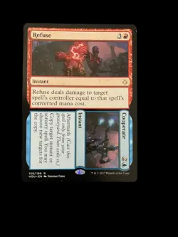 MTG Refuse Cooperate Hour of Devastation 156/199 Regular Rare LP - Image 1