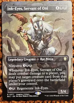 ✨Ink-Eyes, Servant of Oni✨ MTG Commander: Bloomburrow | Borderless R 0077 - Image 1
