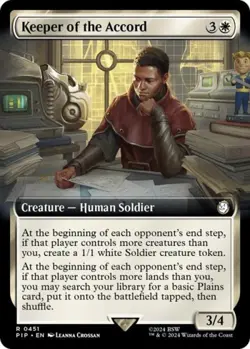 Keeper of the Accord (Extended Art) -Foil Light Play MTG - Image 1