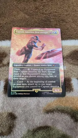 MTG Magic the Gathering Captain America, First Avenger 1726 Foil 2024 English - Image 1