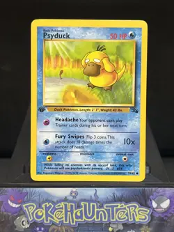Pokemon Card Psyduck 53/62 Fossil 1st Edition Common Played - Image 1