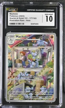 Pokemon TCG: Machoke 177/165 Scarlet & Violet 151 CGC 10 GEM MINT - Image 1