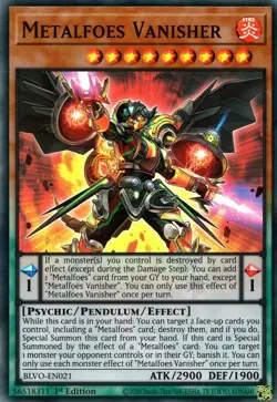 BLVO-EN021 METALFOES VANISHER SUPER RARE 1ST EDITION NEAR MINT YuGiOh TCG - Image 1