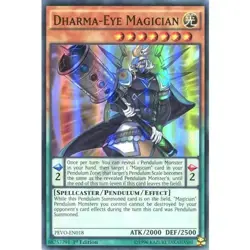 PEVO-EN018 DHARMA-EYE MAGICIAN SUPER RARE 1ST EDITION NEAR MINT YuGiOh TCG - Image 1