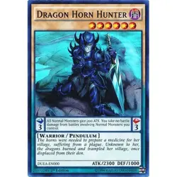 DUEA-EN000 Dragon Horn Hunter Super Rare 1st Edition Near Mint YuGiOh TCG - Image 1