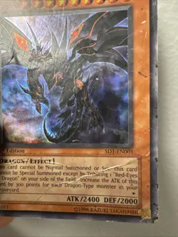 Yugioh / Red Eyes Darkness Dragon / SD1-EN001 / Ultra Rare / 1st Ed - Image 4