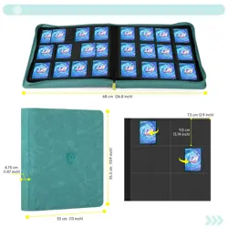Trading Card Binder with Zip,12 Pockets Card Binder,720 Double Sided Pocket C... - Image 4