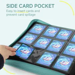 Trading Card Binder with Zip,12 Pockets Card Binder,720 Double Sided Pocket C... - Image 5