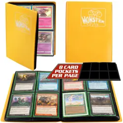 Monster 4 Pocket Trading Card Binder - Matte Sunflower Orange Album, Anti-The... - Image 1