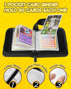 for Jumbo Card Binder 80 Pockets for XL Jumbo Cards - Trading Card Collection... - Image 3