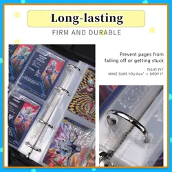 Trading Card Binder 9 Pocket,Double-Sided Pages for 900 Cards, PU Cover Colle... - Image 3
