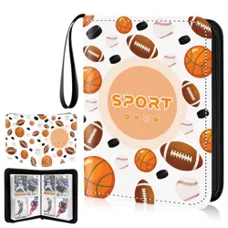 Sports Card Binder, 4-Pocket Trading Card Binder,400 Pockets Double Sided Poc... - Image 1
