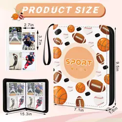 Sports Card Binder, 4-Pocket Trading Card Binder,400 Pockets Double Sided Poc... - Image 2
