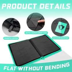 9 Pocket Card Binder, Premium Zip Trading Card Binder, 360 Double Sided Pocke... - Image 5