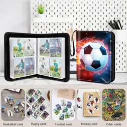 4 Pocket Soccer Cards Binder,Premium Zippered Trading Card Binder,400 Double ... - Image 4