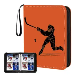Hockey Card Binder 400 Pockets,4 Pocket Hockey Trading Card Binder with 50 Re... - Image 1
