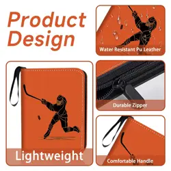 Hockey Card Binder 400 Pockets,4 Pocket Hockey Trading Card Binder with 50 Re... - Image 2