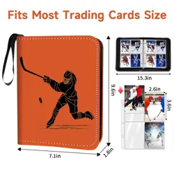 Hockey Card Binder 400 Pockets,4 Pocket Hockey Trading Card Binder with 50 Re... - Image 4