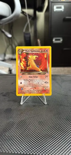 Pokemon TCG Dark Typhlosion Holo Rare Card 10/105 Neo Destiny Series - Image 1