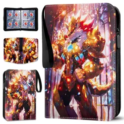 Trading Card Albums with Zipper - 4 Pocket Double Sided Collection Binder for... - Image 1