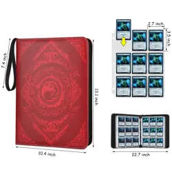 9-Pocket Card Binder for MTG,720 Double Sided Pocket PU Trading Collection Bi... - Image 2
