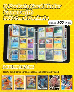 for 9 Pocket Card Binder Large Capacity for 900 Cards - Trading Card Collecti... - Image 2