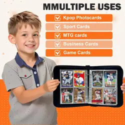 Pink Card Binder for Girls, 400 Pockets Double-Sided Trading Card Storage Bag... - Image 5