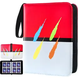 Card Binder 4 Pockets,400 Pockets Trading Card Holder with 50 Removable Doubl... - Image 1