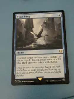 Swan Song 0197 Non Foil Rare LOTR Commander MTG Near Mint - Image 1