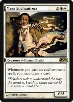 Mesa Enchantress - Light Play MTG Magic 2012 Core Set - Image 1