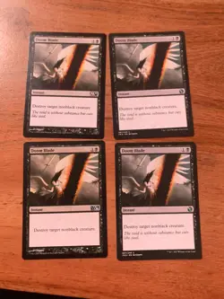 x4 MTG Doom Blade LP Mixed Playset X2 ICM x1 M11 x1 M14 Magic the Gathering x4 - Image 1