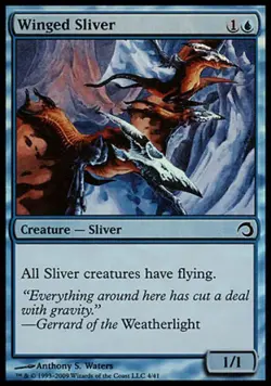 Winged Sliver -Foil Light Play MTG Premium Deck Series: Slivers - Image 1