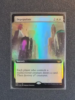 MTG Depopulate - Extended Foil - SNC - Near Mint+ Condition - Image 1
